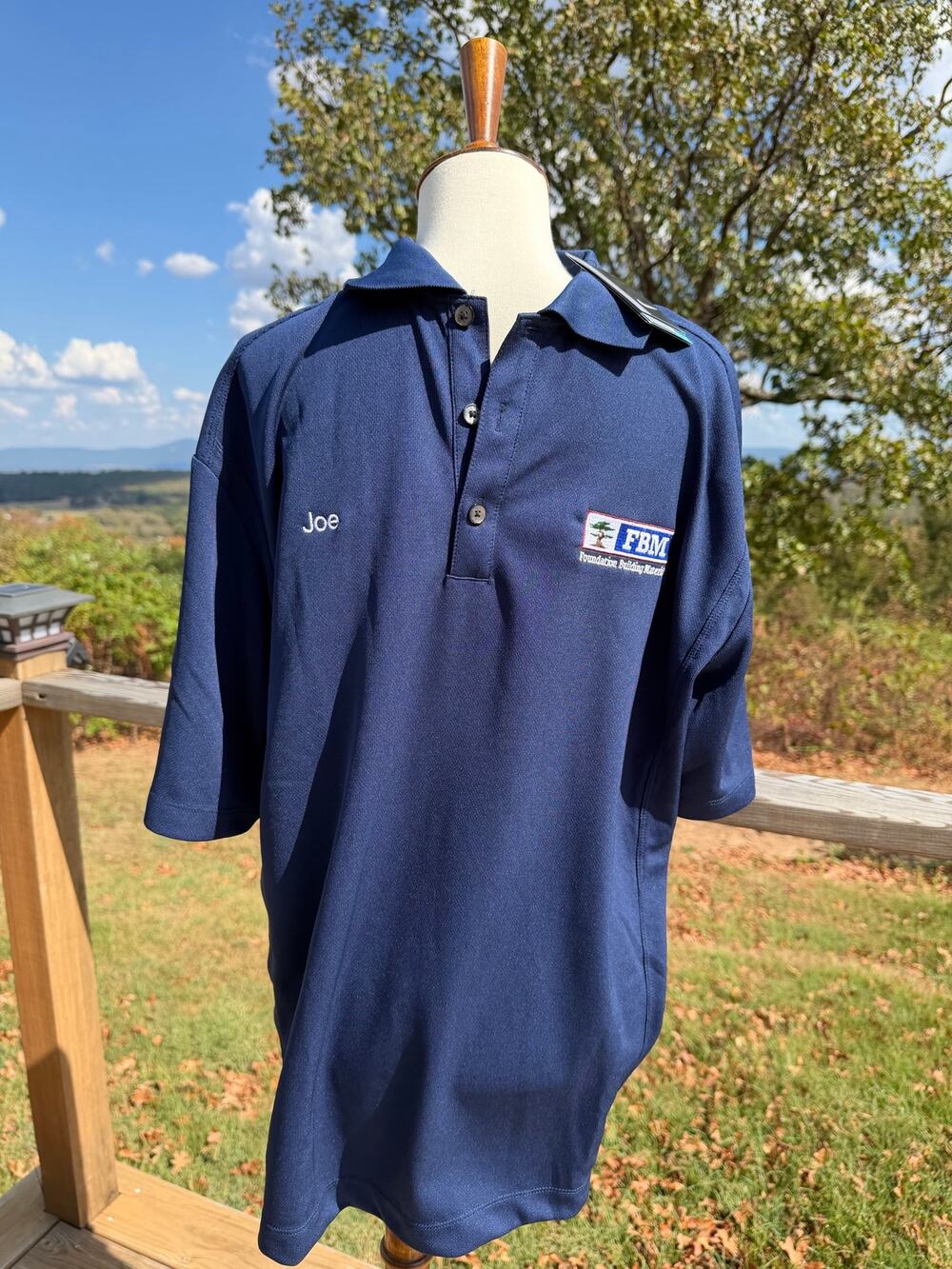 NWT Nike Dri-Fit Golf Navy Blue Short Sleeve Polo FBM Logo Men’s Size Large